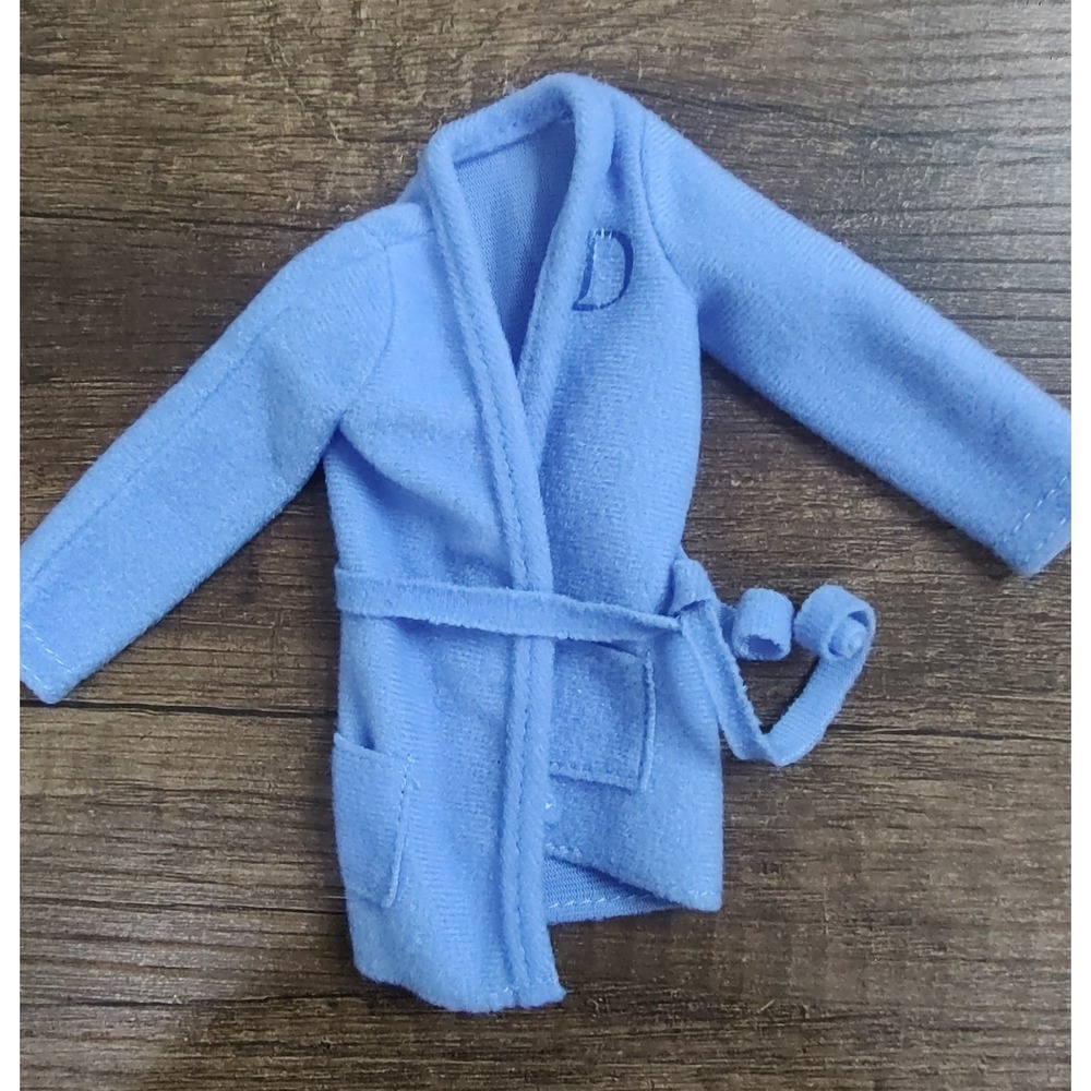 Spinmaster Liv Doll Spa Day Robe Blue "D" Monogram Pajama Sleepwear Z33